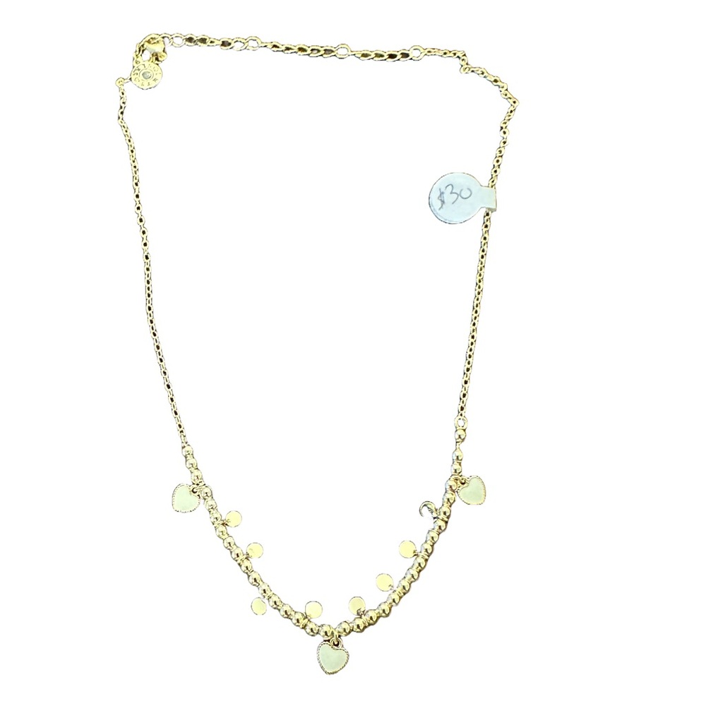Girls necklace- LMTS- white heart design‎